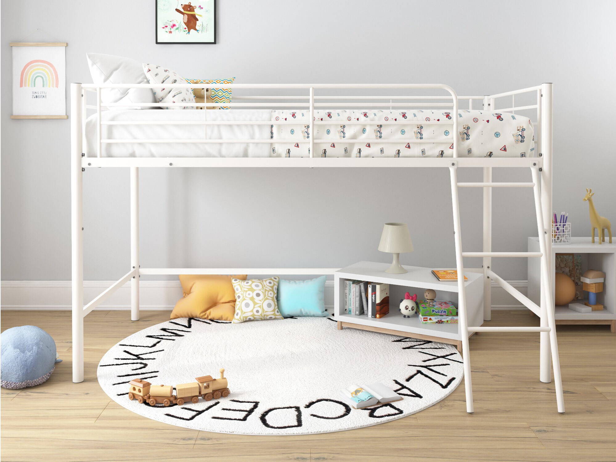 Высокая кровать Denton 1224 (Белый)