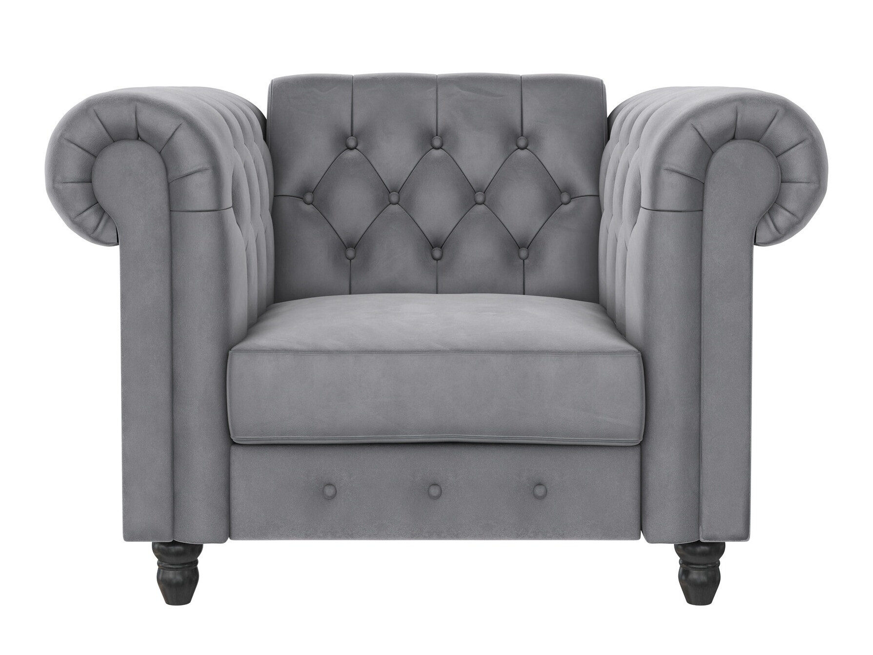 Chesterfield krēsls Tulsa 630 (Gaiši pelēks)