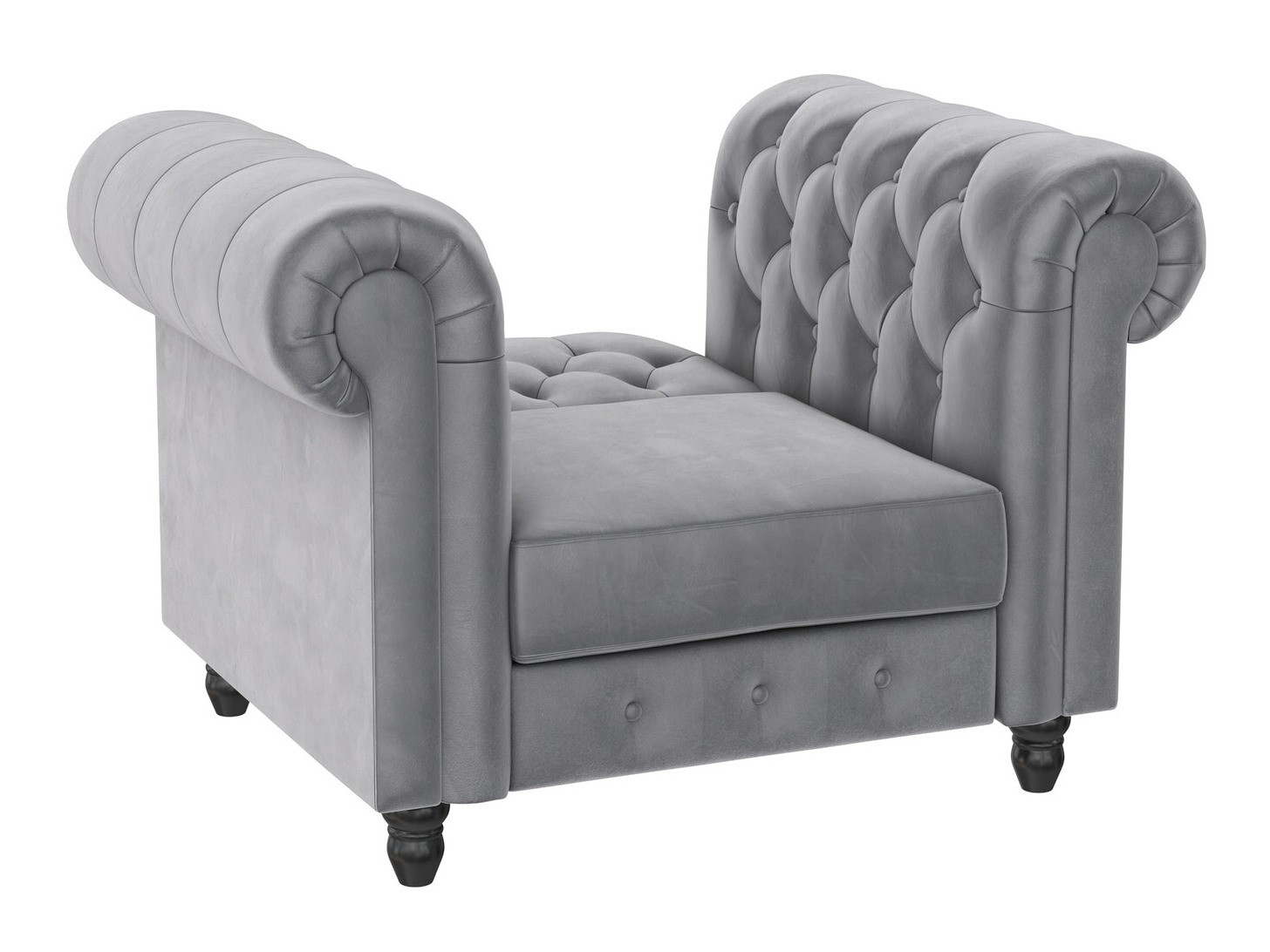 Chesterfield krēsls Tulsa 630 (Gaiši pelēks)