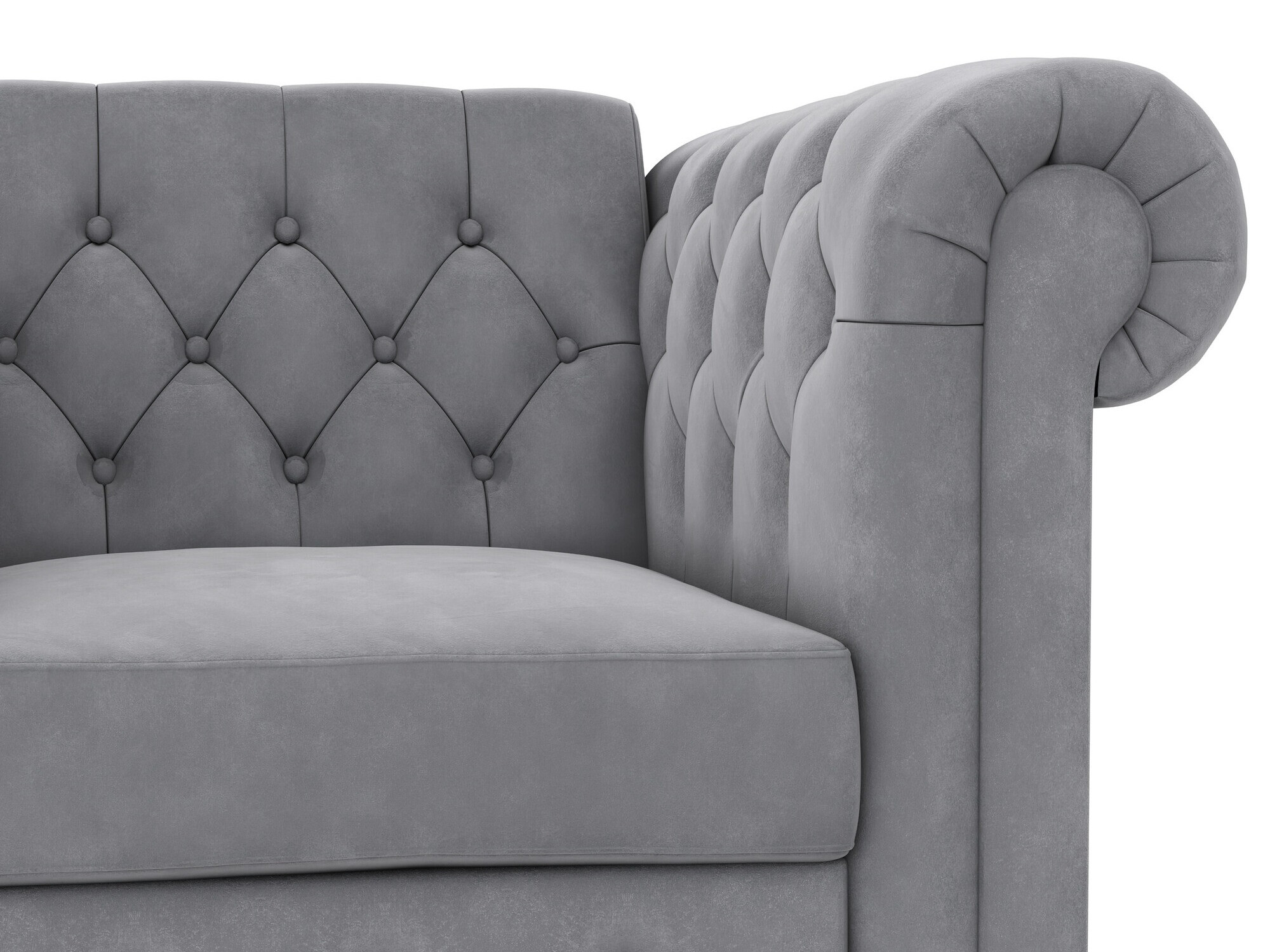 Chesterfield krēsls Tulsa 630 (Gaiši pelēks)