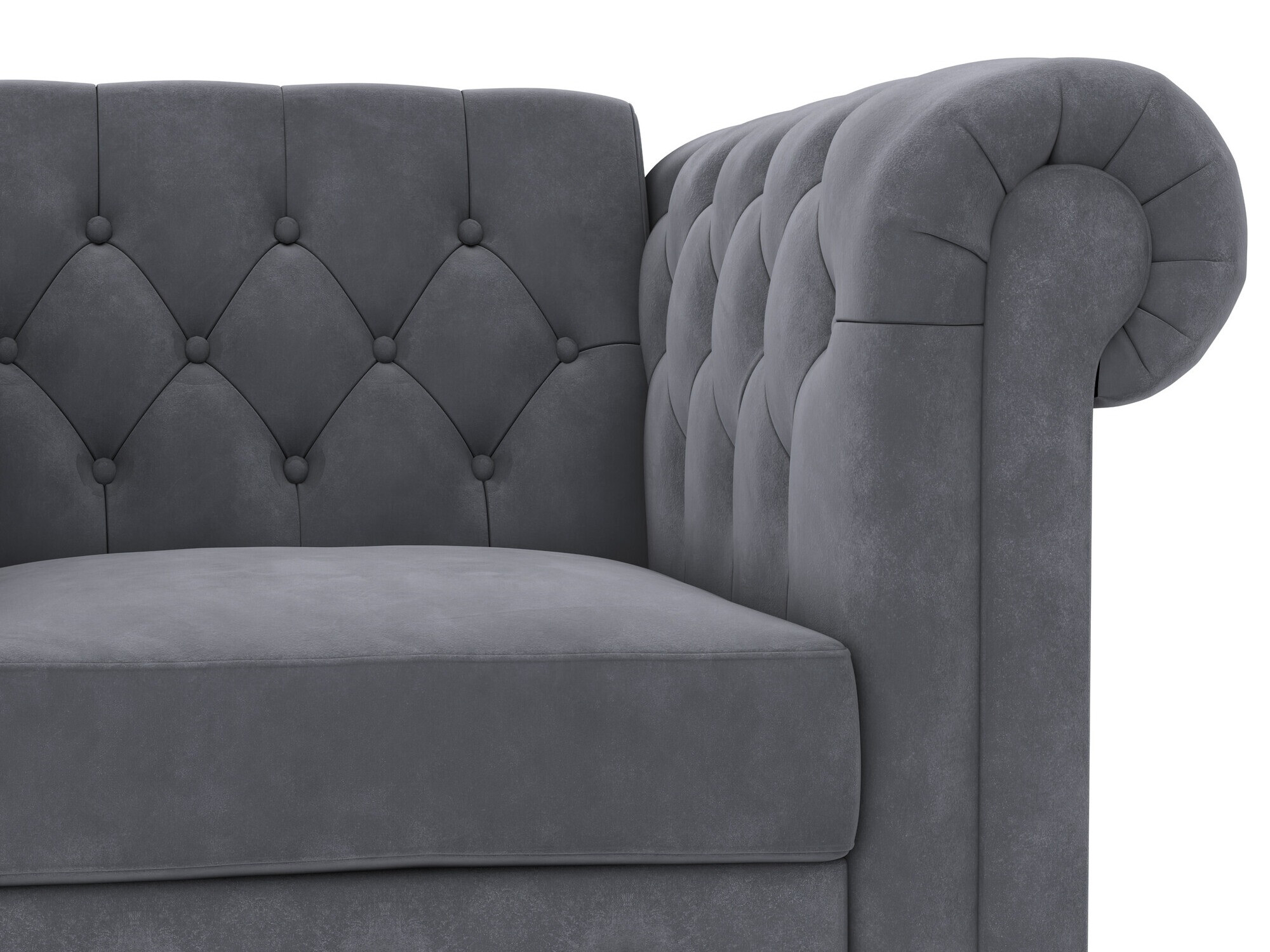 Chesterfield krēsls Tulsa 630 (Pelēks)