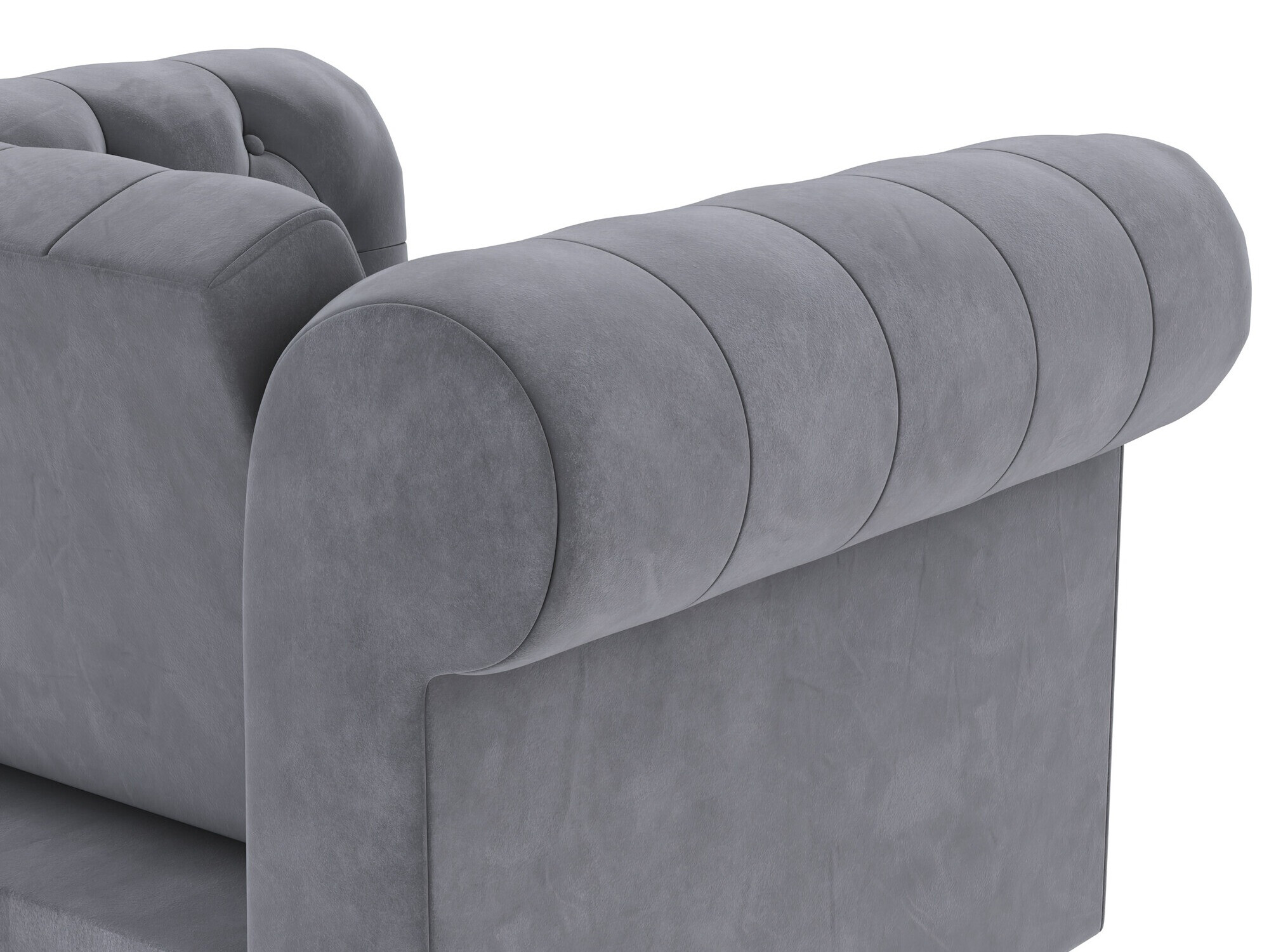 Chesterfield krēsls Tulsa 630 (Pelēks)