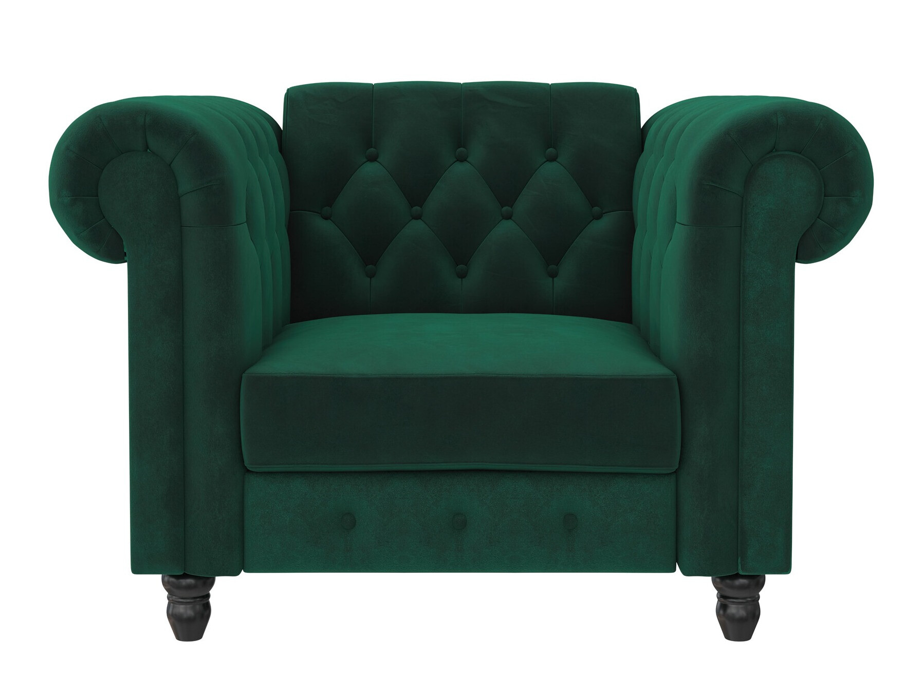 Chesterfield krēsls Tulsa 630 (Tumši zaļš)