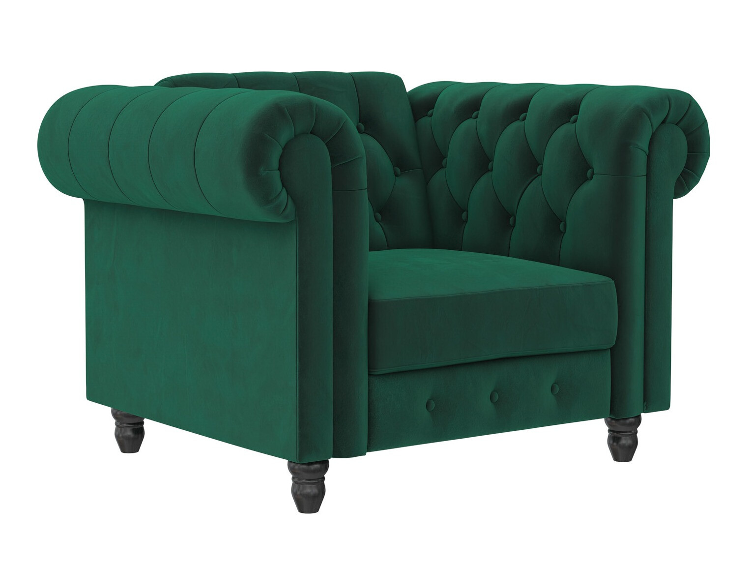 Chesterfield atpūtas krēsls Tulsa 630 (Tumši zaļš)