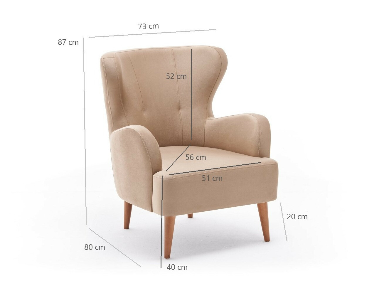 Кресло Altadena 458 (Крем)