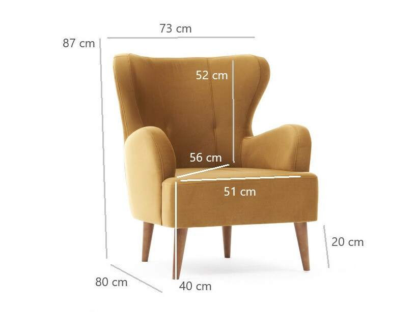 Krēsls Altadena 458 (Zelta)