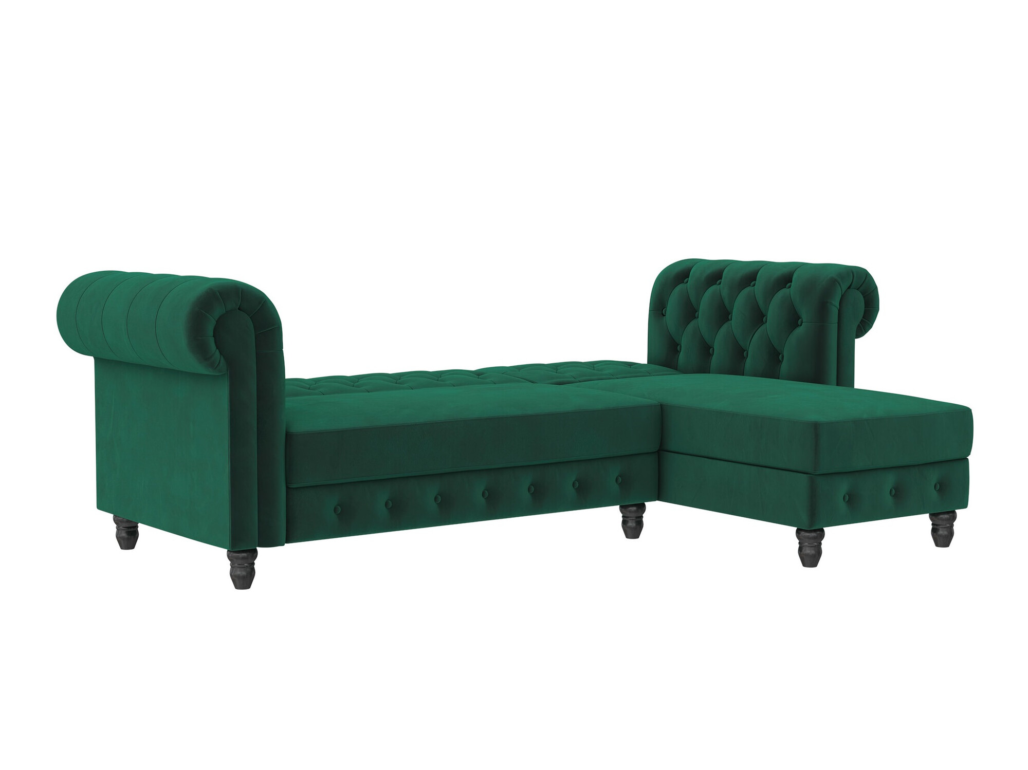 Chesterfield угловой диван Tulsa 622 (Темно-зеленый)