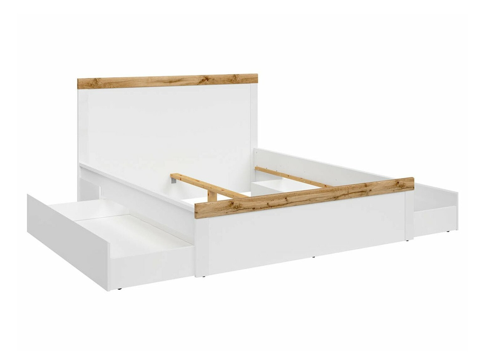 Кровать Sonsoru 138 (Белый + Дуб)