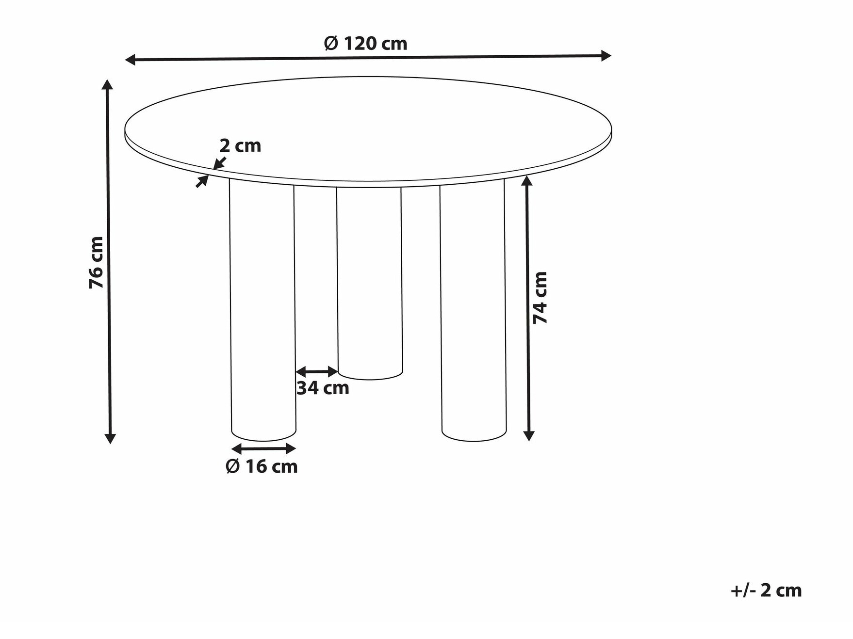 Cтол Berwyn 1474 (Светлое дерево)