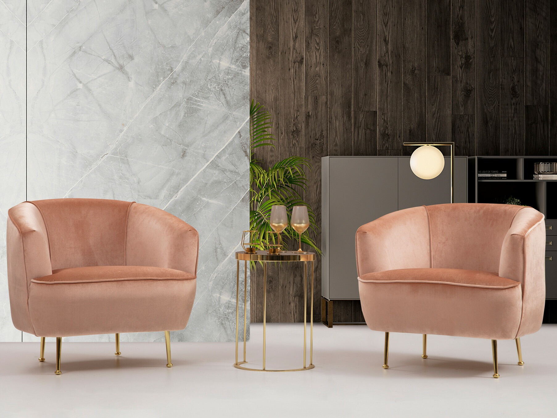 Krēsls Altadena 465 (Tumši rozā)