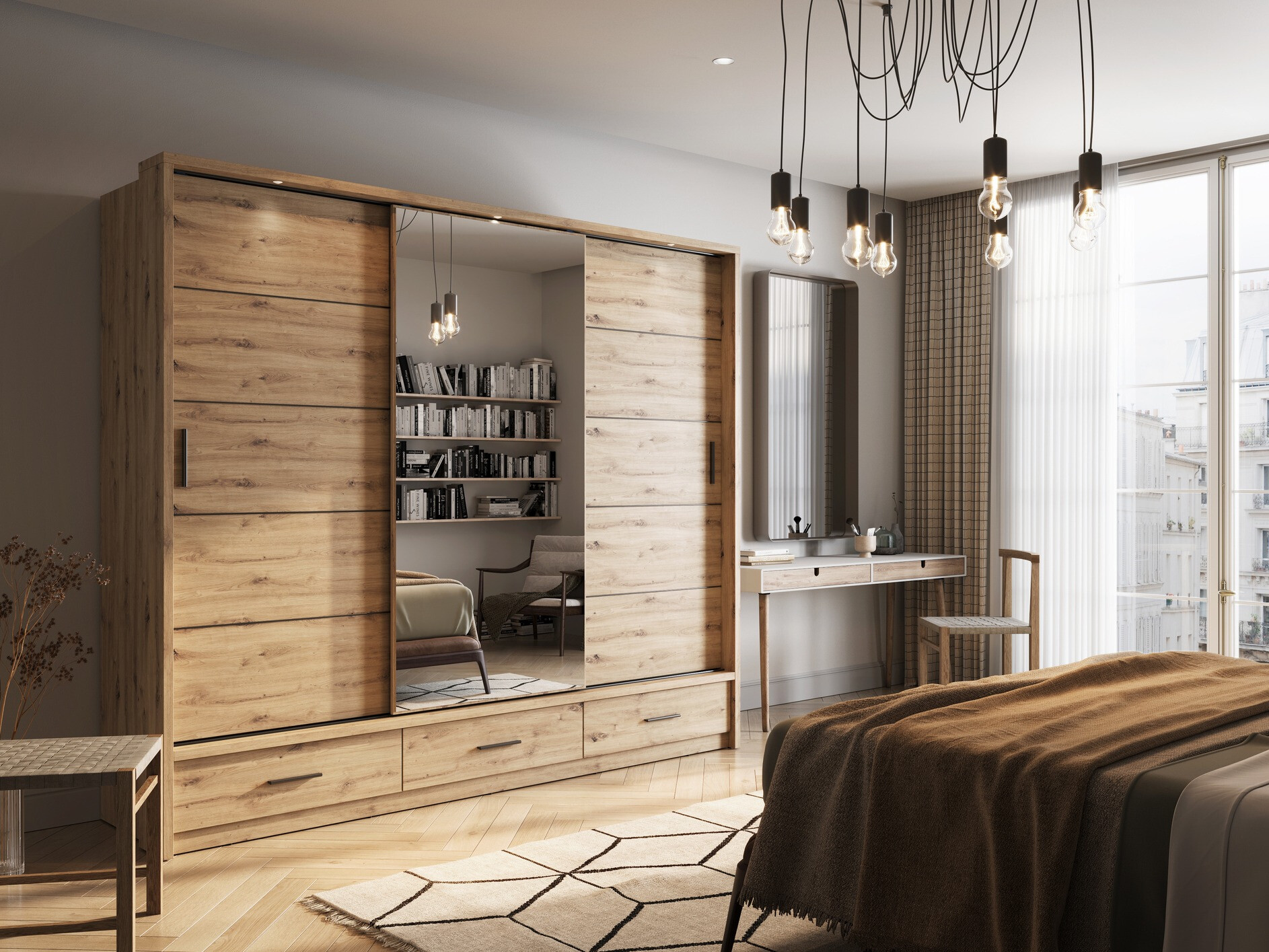 Skapis Fresno 100 (Artisan ozols)