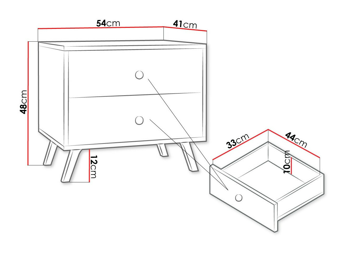 Прикроватная тумбочка Monfera 101 (Белый)