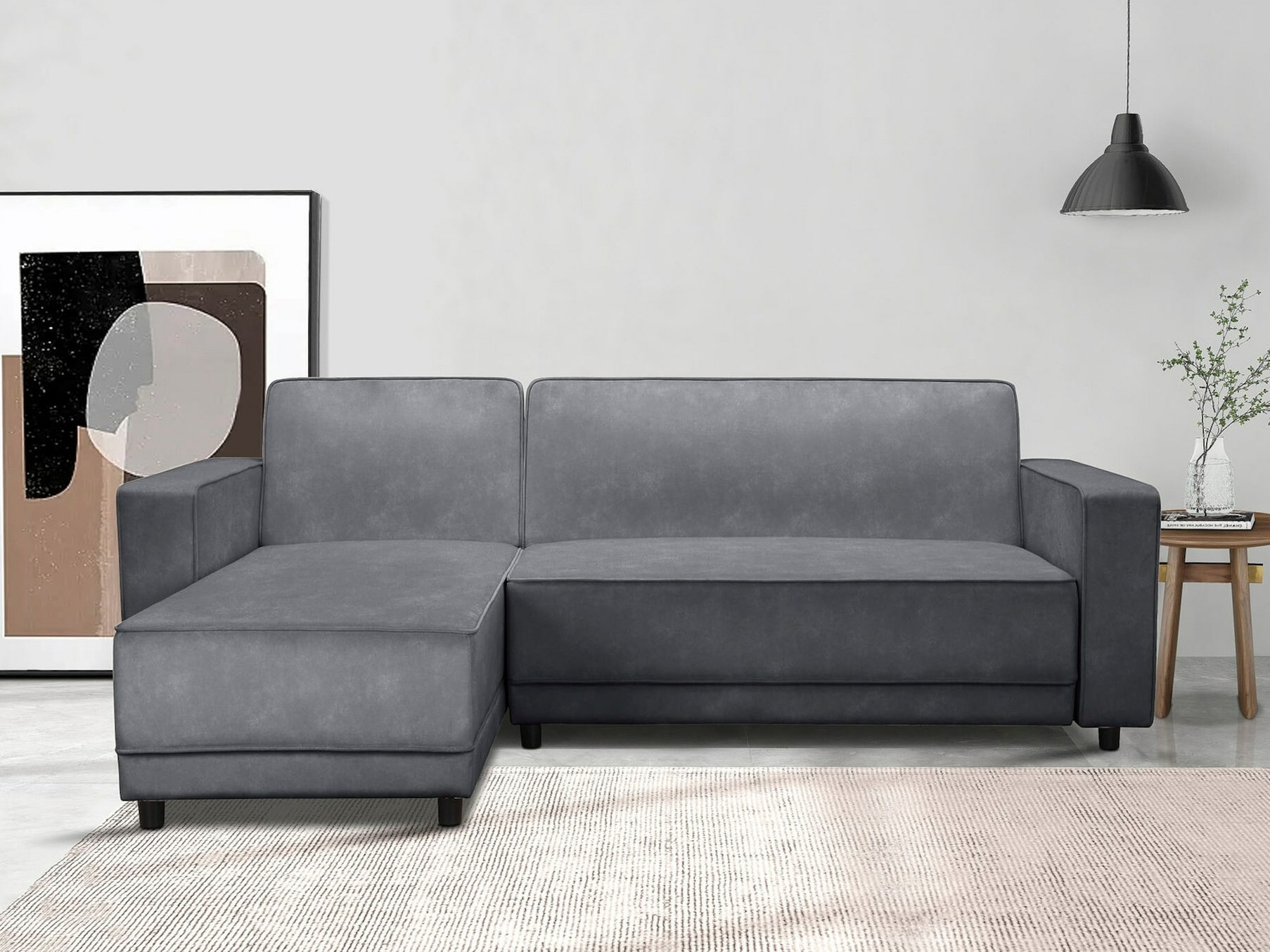 Stūra dīvāns Tulsa 634 (Antracīts)