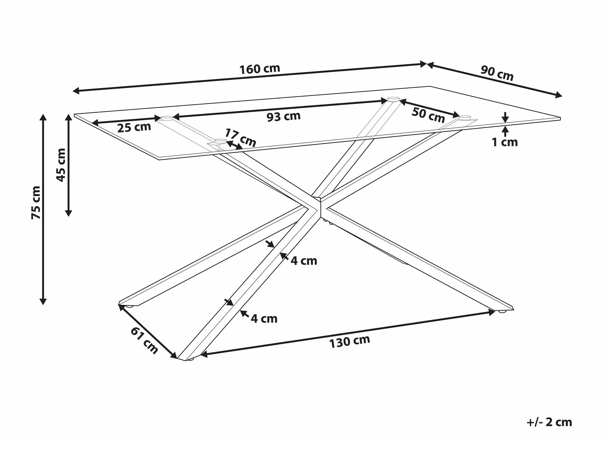 Cтол Berwyn 1485 (Золотой)