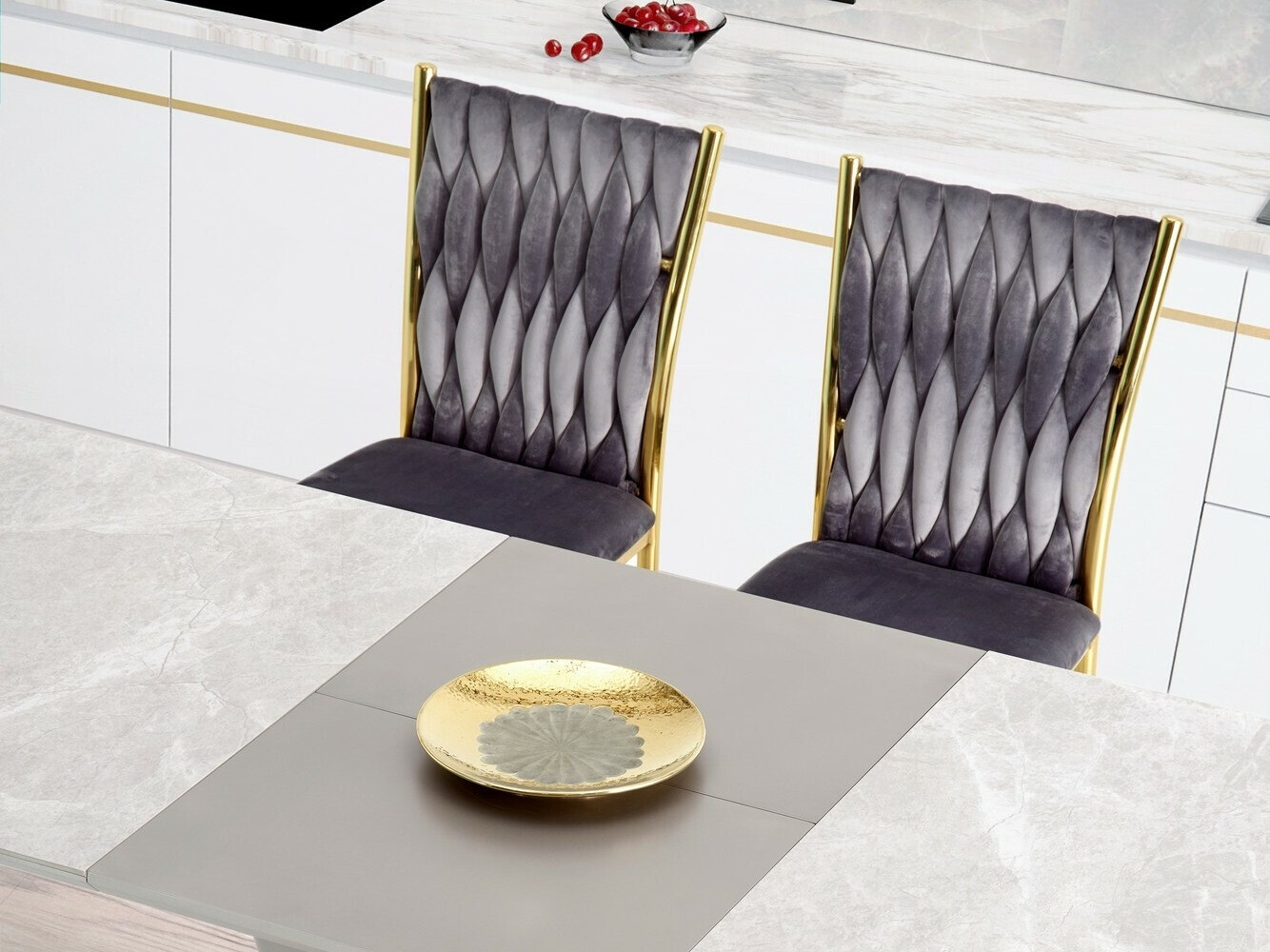 Krēsls Houston 1139 (Pelēks + Zelta)