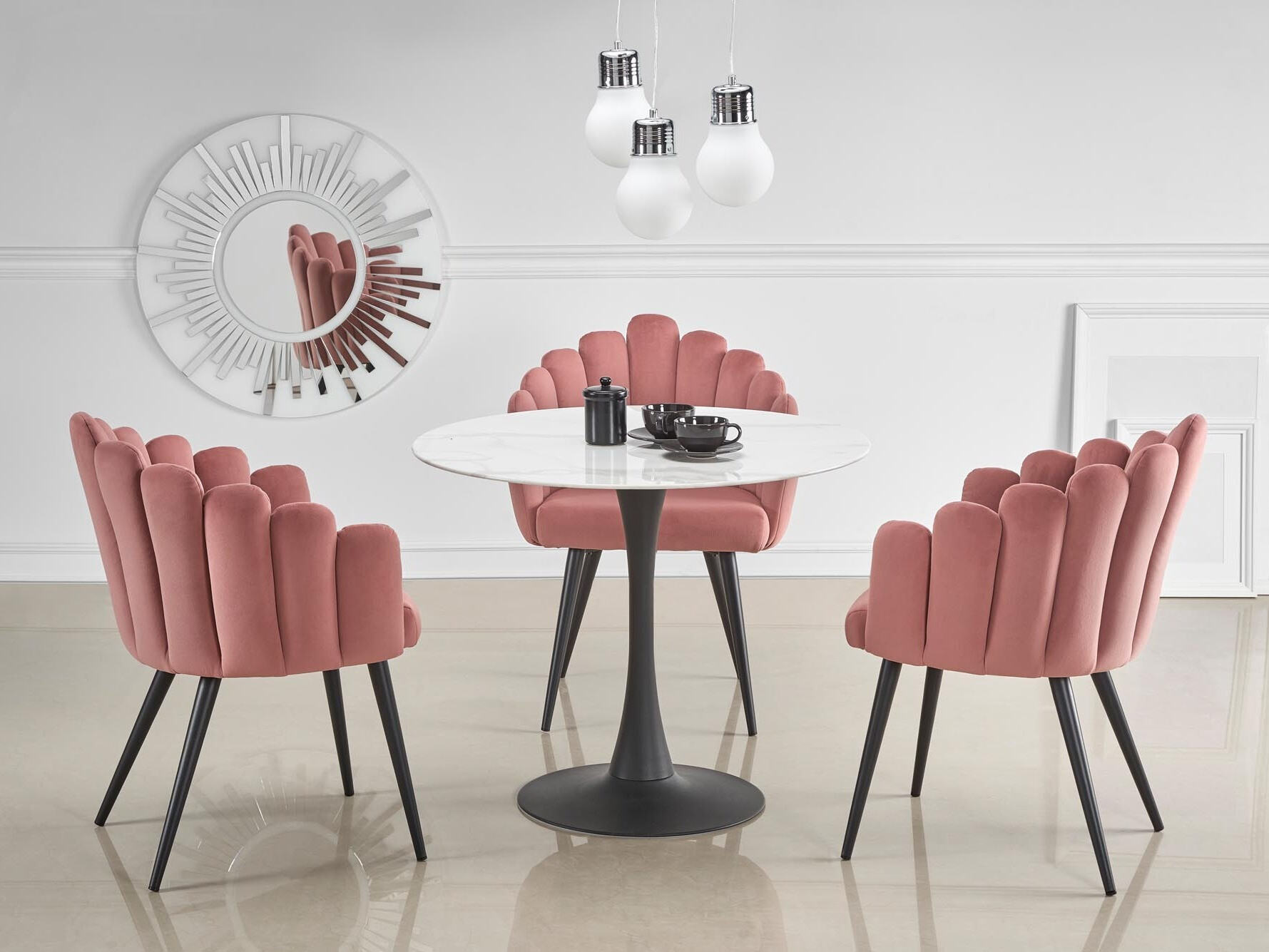 Стул Houston 976 (Розовый + Чёрный)