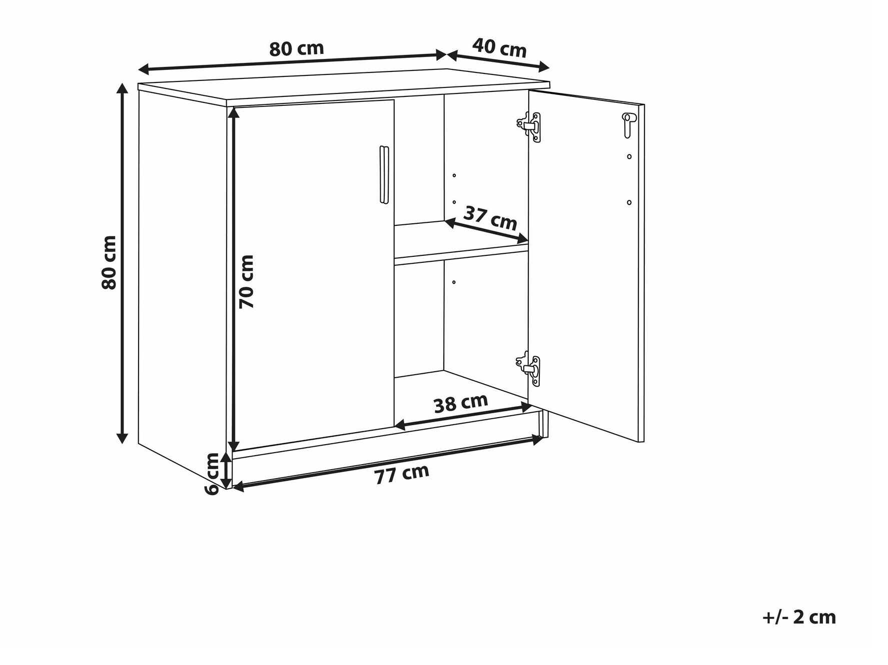 Skapis Catferu 112 (Melns + Gaiši brūns)