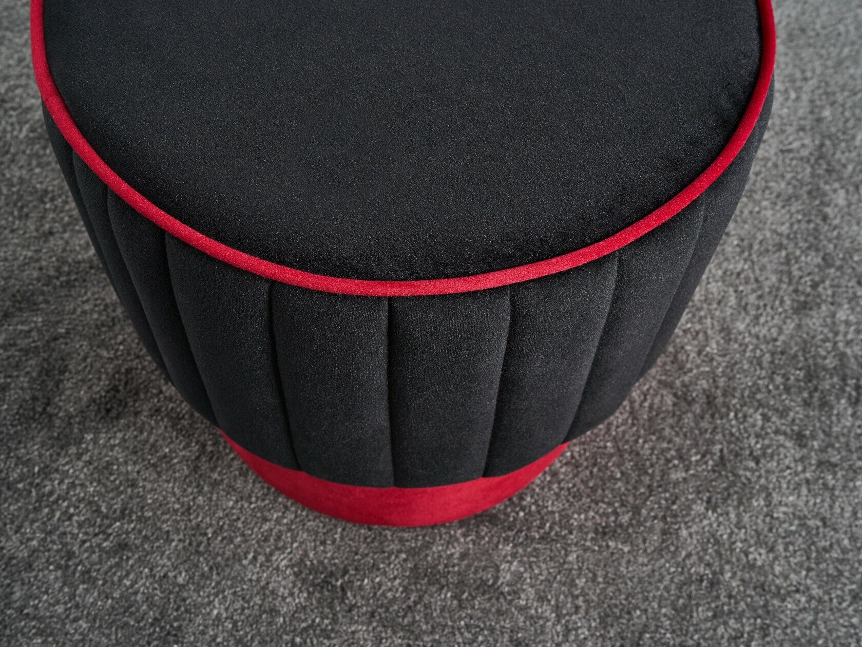 Pufs Altadena 518 (Antracīts + Tumši rozā)