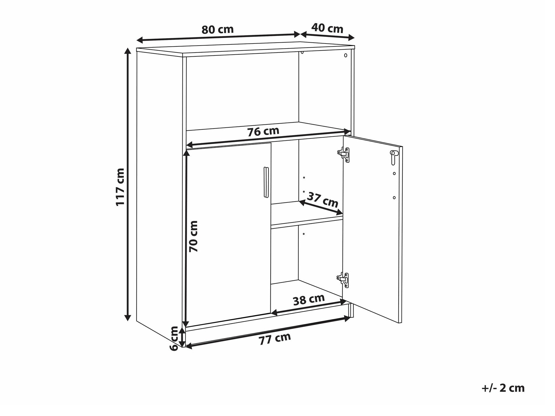 Skapis Berwyn 1511 (Balts + Pelēks)