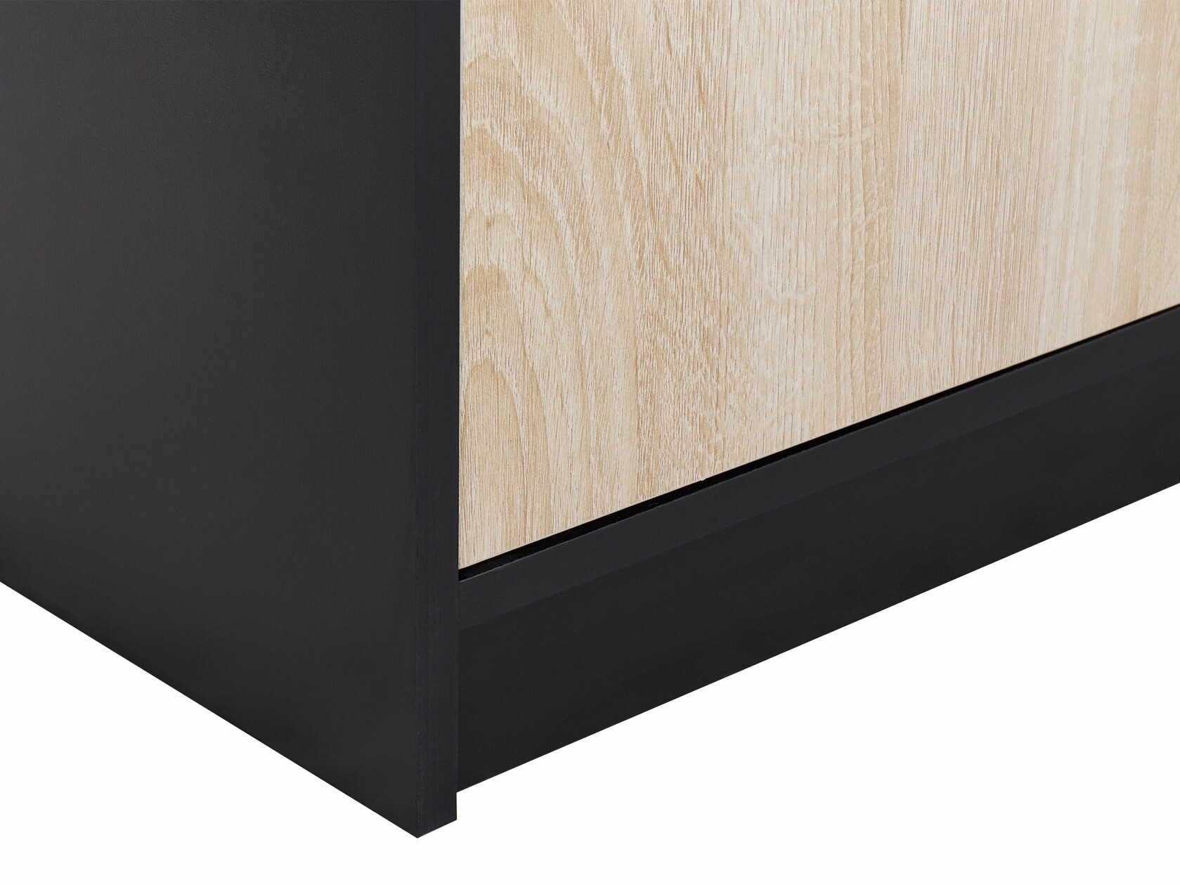 Skapis Catferu 114 (Melns + Gaišs koks)