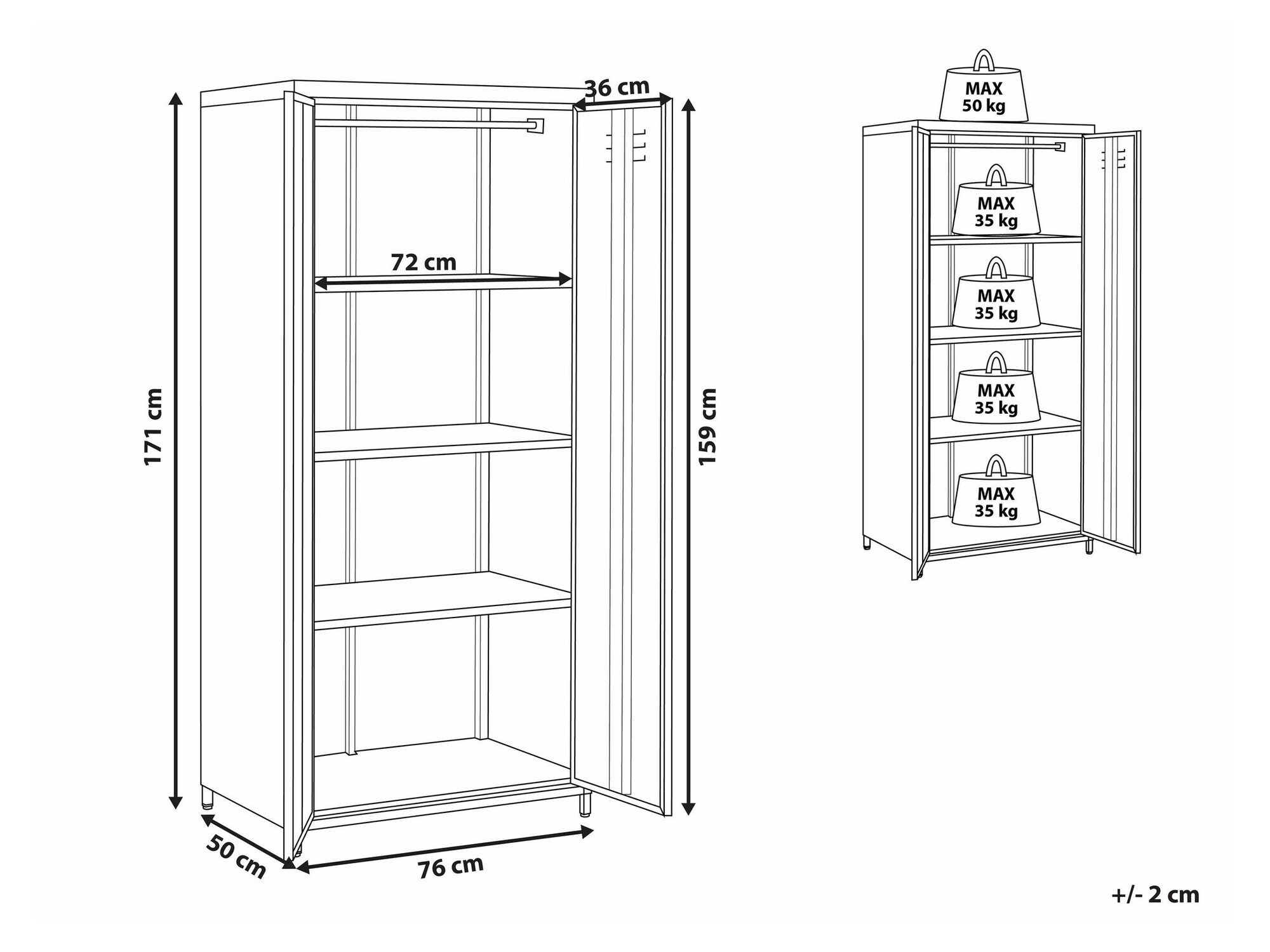 Plaukts Berwyn 1527 (Melns)