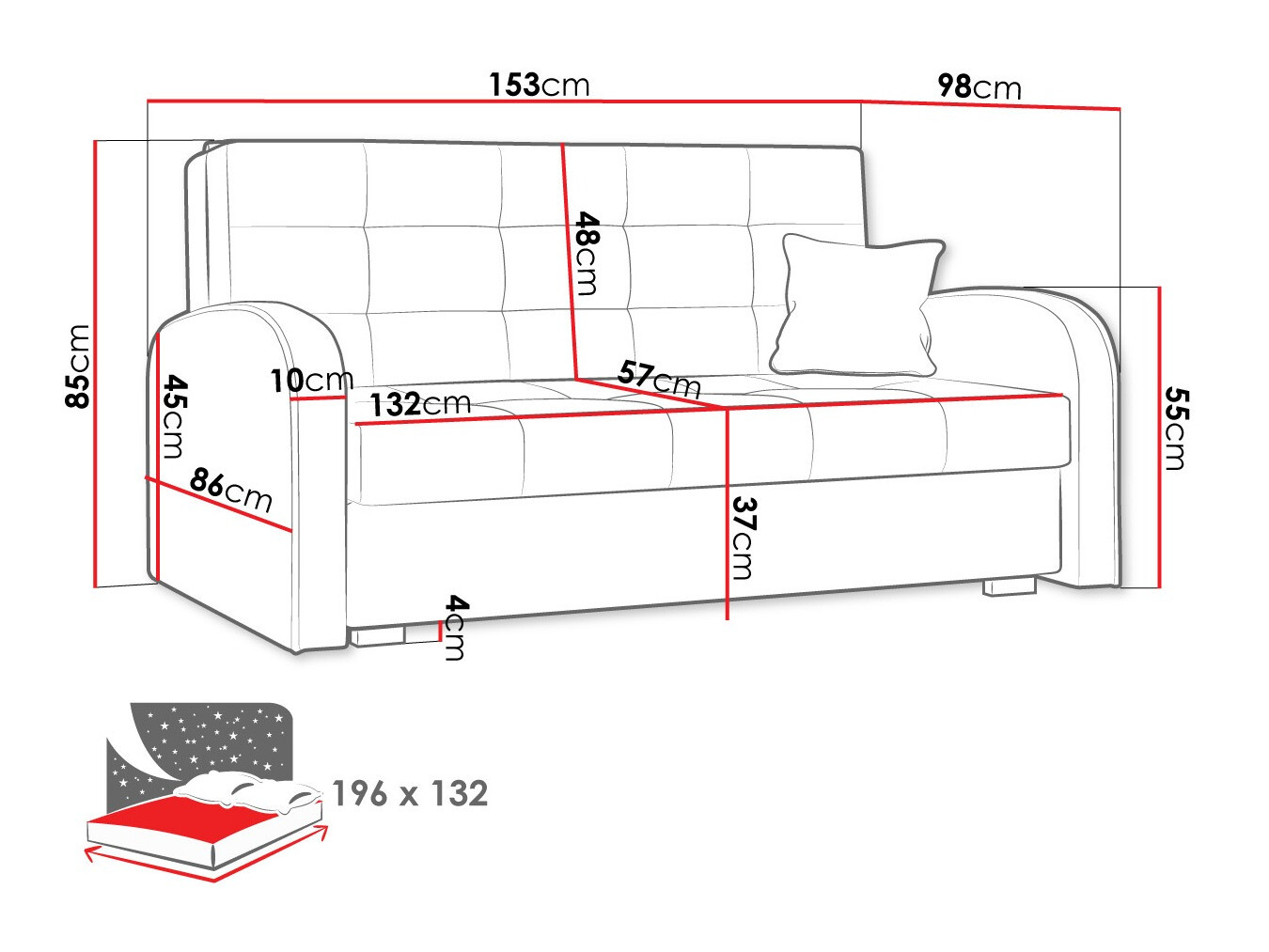 Диван-кровать Columbus 116 (Kronos 26)