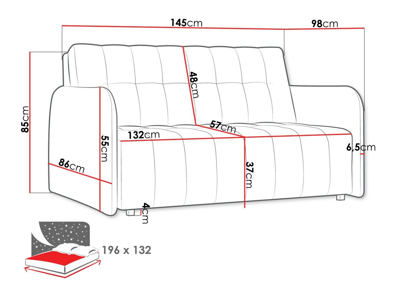 Диван-кровать Columbus 178 (Country 8)