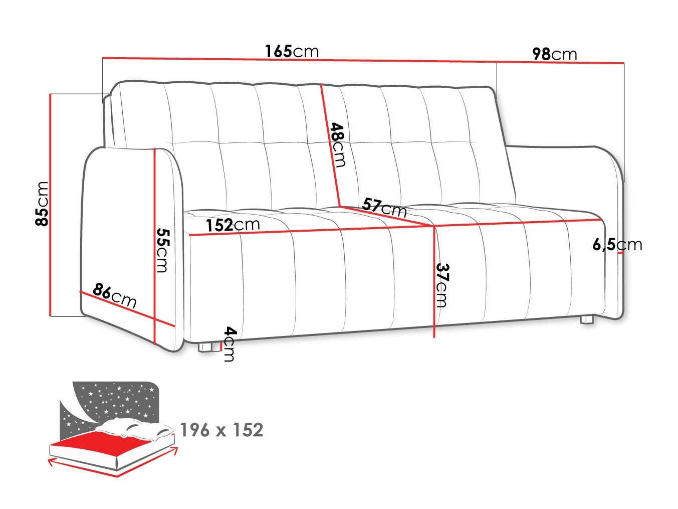 Диван-кровать Columbus 179 (Country 17)
