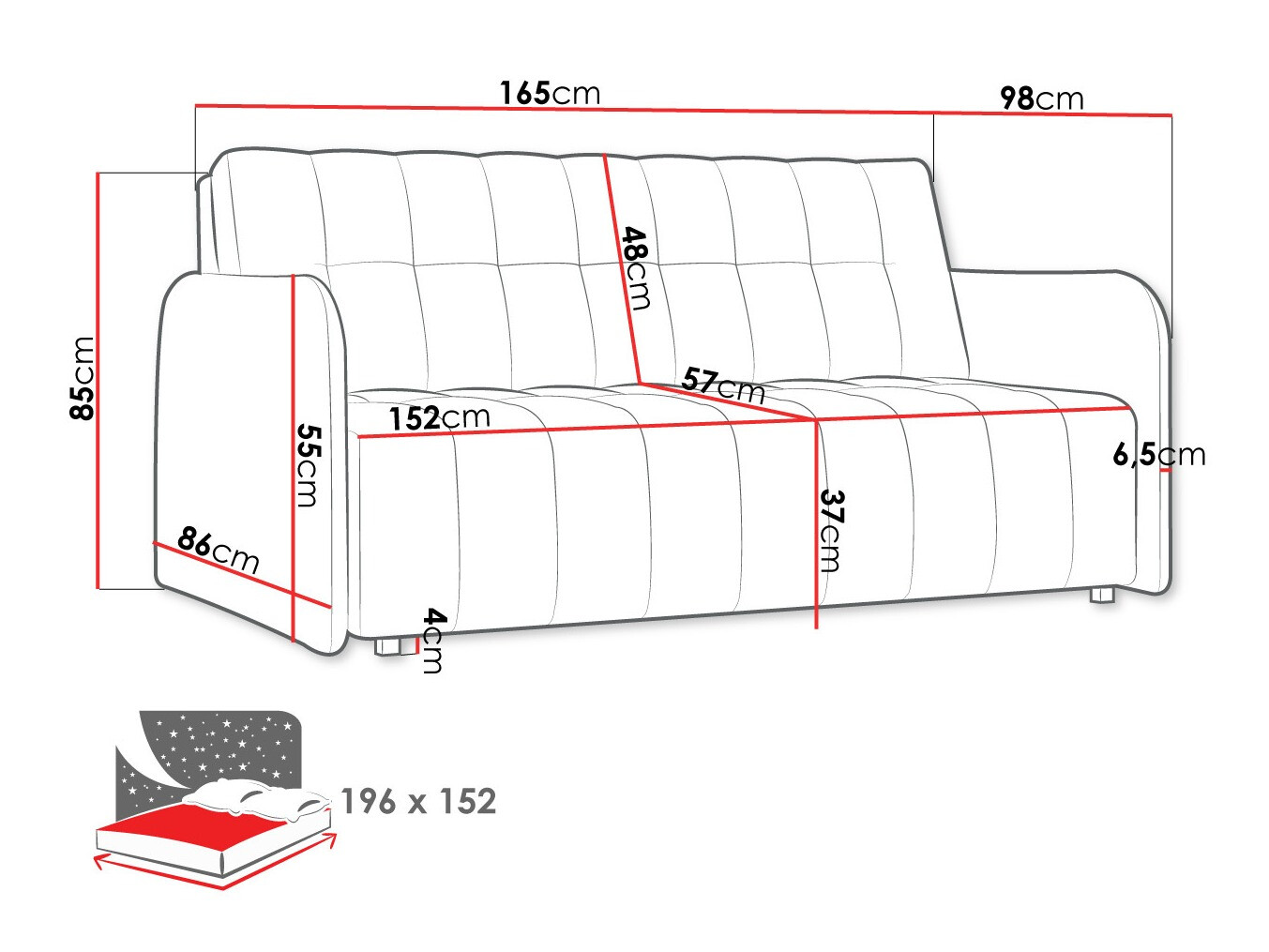 Диван-кровать Columbus 179 (Kronos 9)