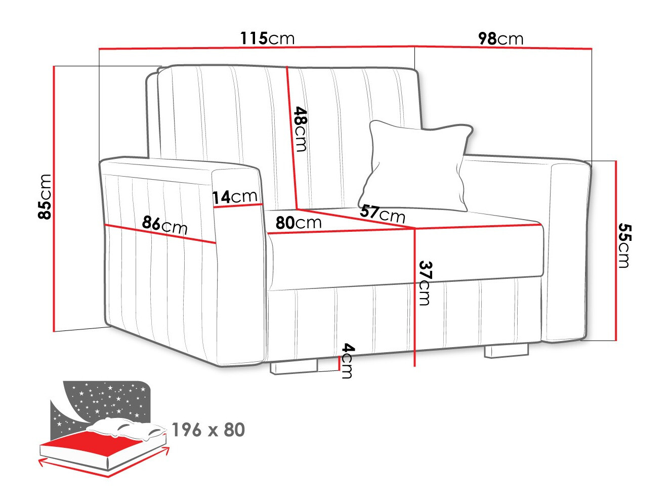 Кресло Columbus 135 (Paros 6)