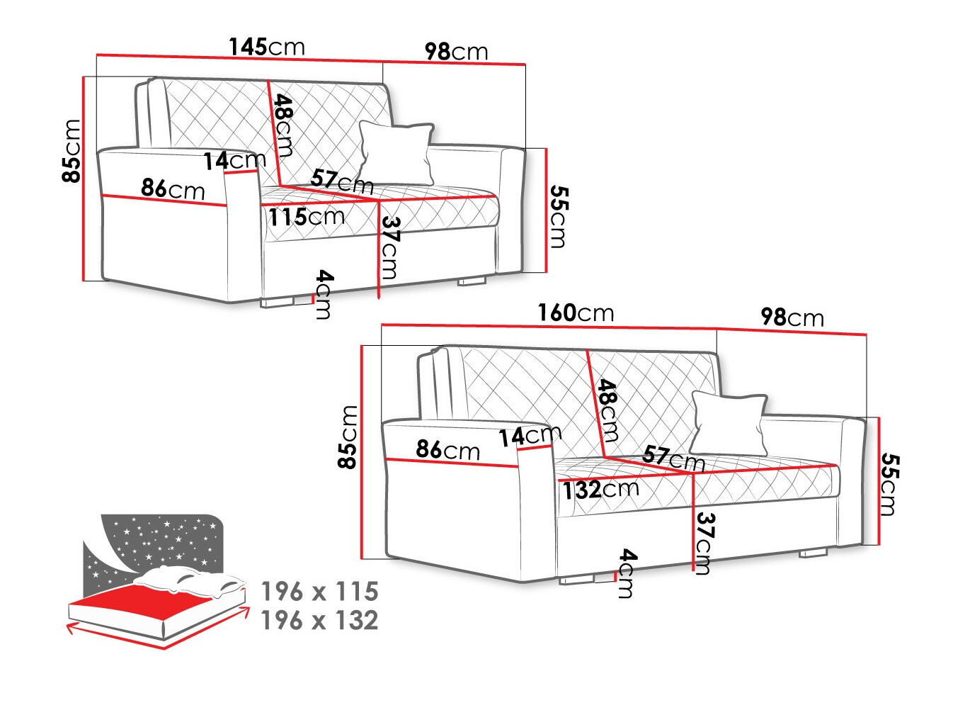 Mīksto mēbeļu komplekts Columbus 150 (Zanzibar 190)