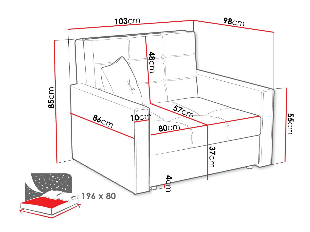 Кресло Columbus 101 (Tatum 276)