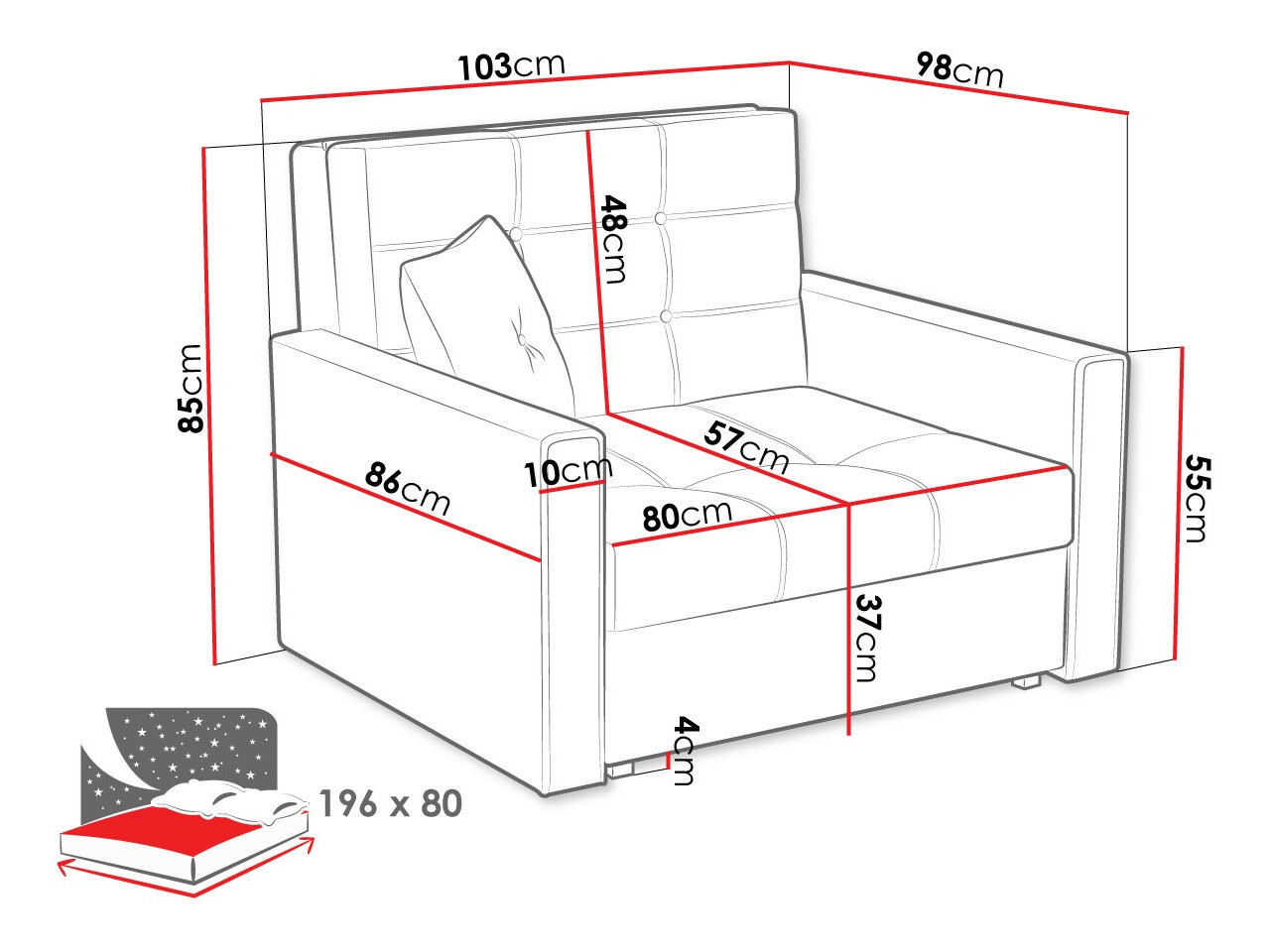Кресло Columbus 101 (Tatum 279)