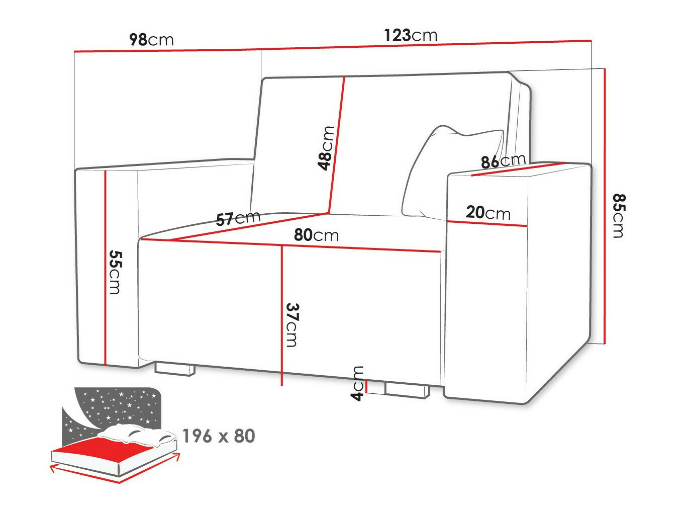 Krēsls Columbus 195 (Neve 80)