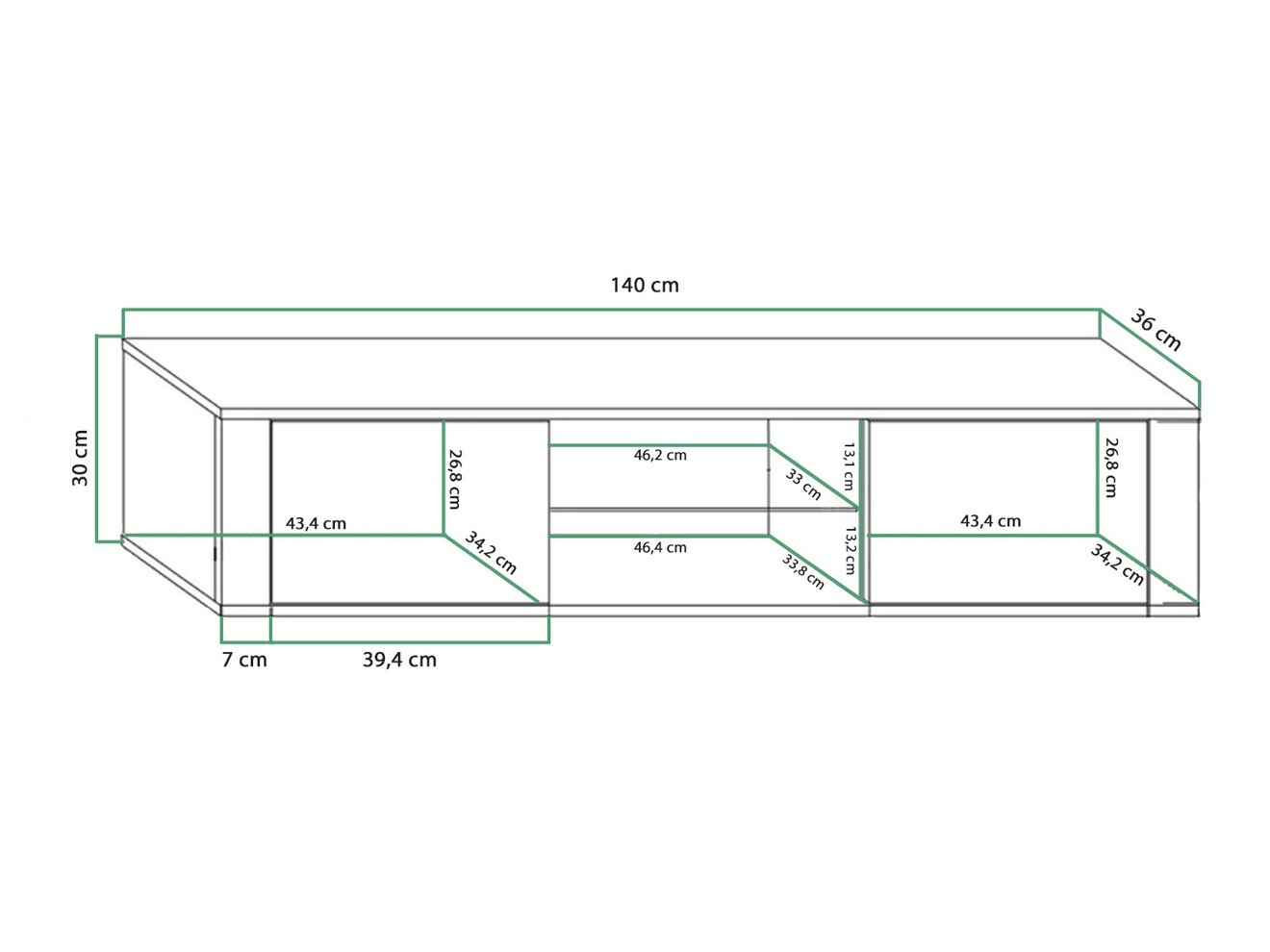 TV galds Gilroy 104 (Balts + Glancēts balts)