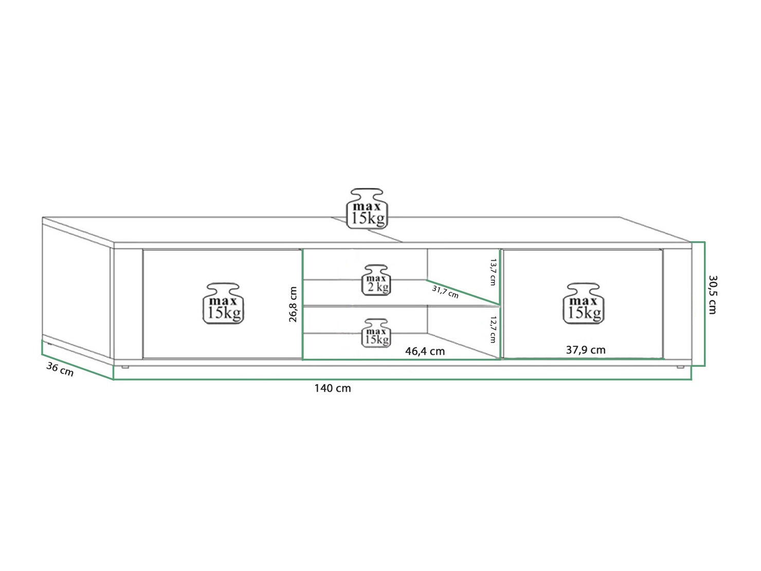 ТВ тумба Gilroy 107 (Сонома Дуб)