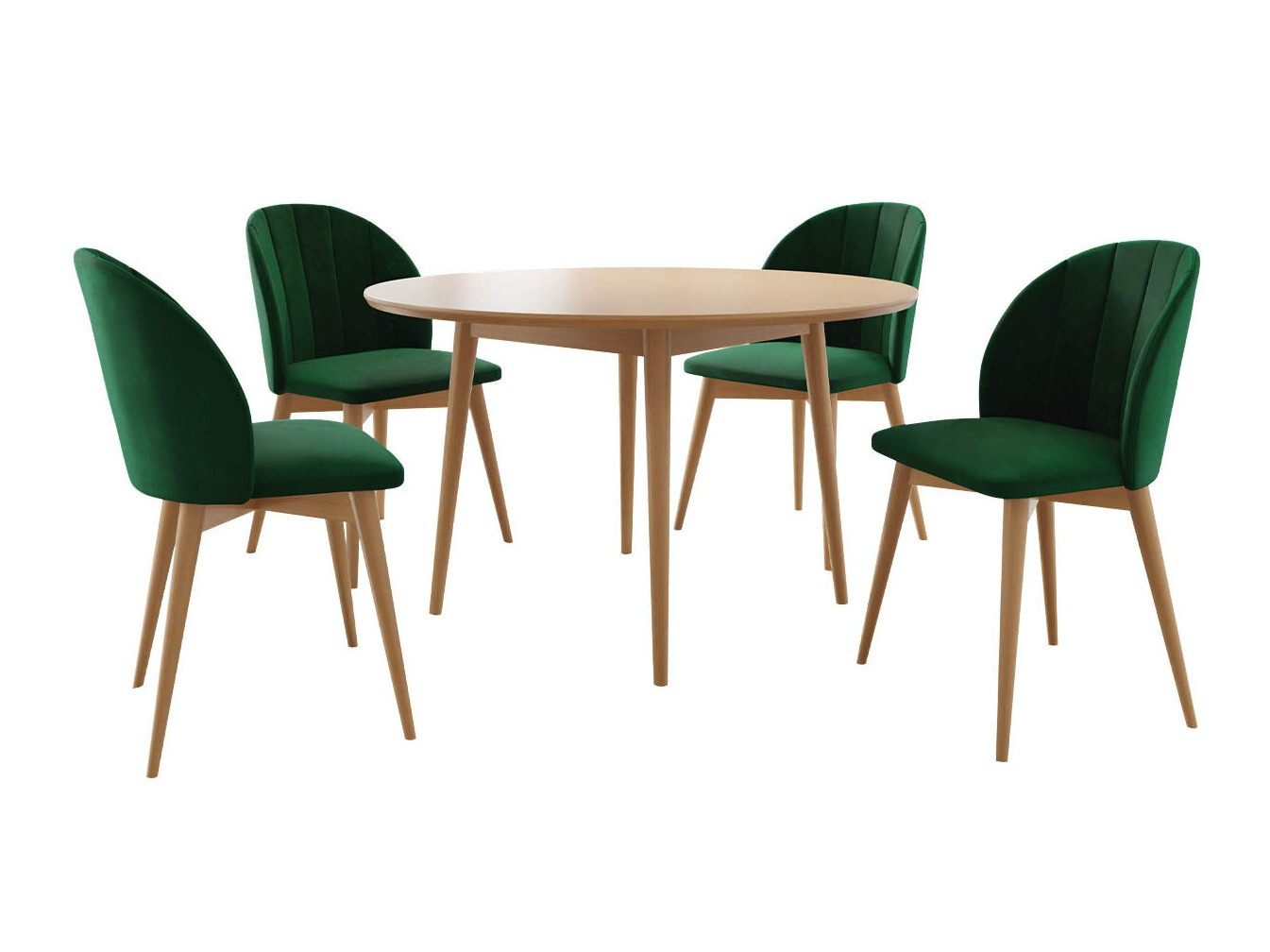 Ēdamistabas komplekts Racine 127 (Brūns + Magic Velvet 2225)