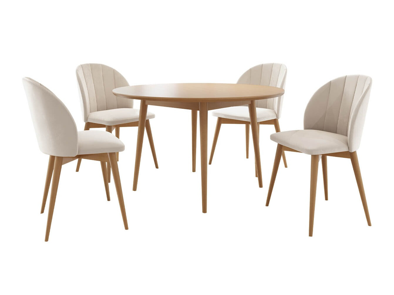 Ēdamistabas komplekts Racine 127 (Brūns + Magic Velvet 2250)