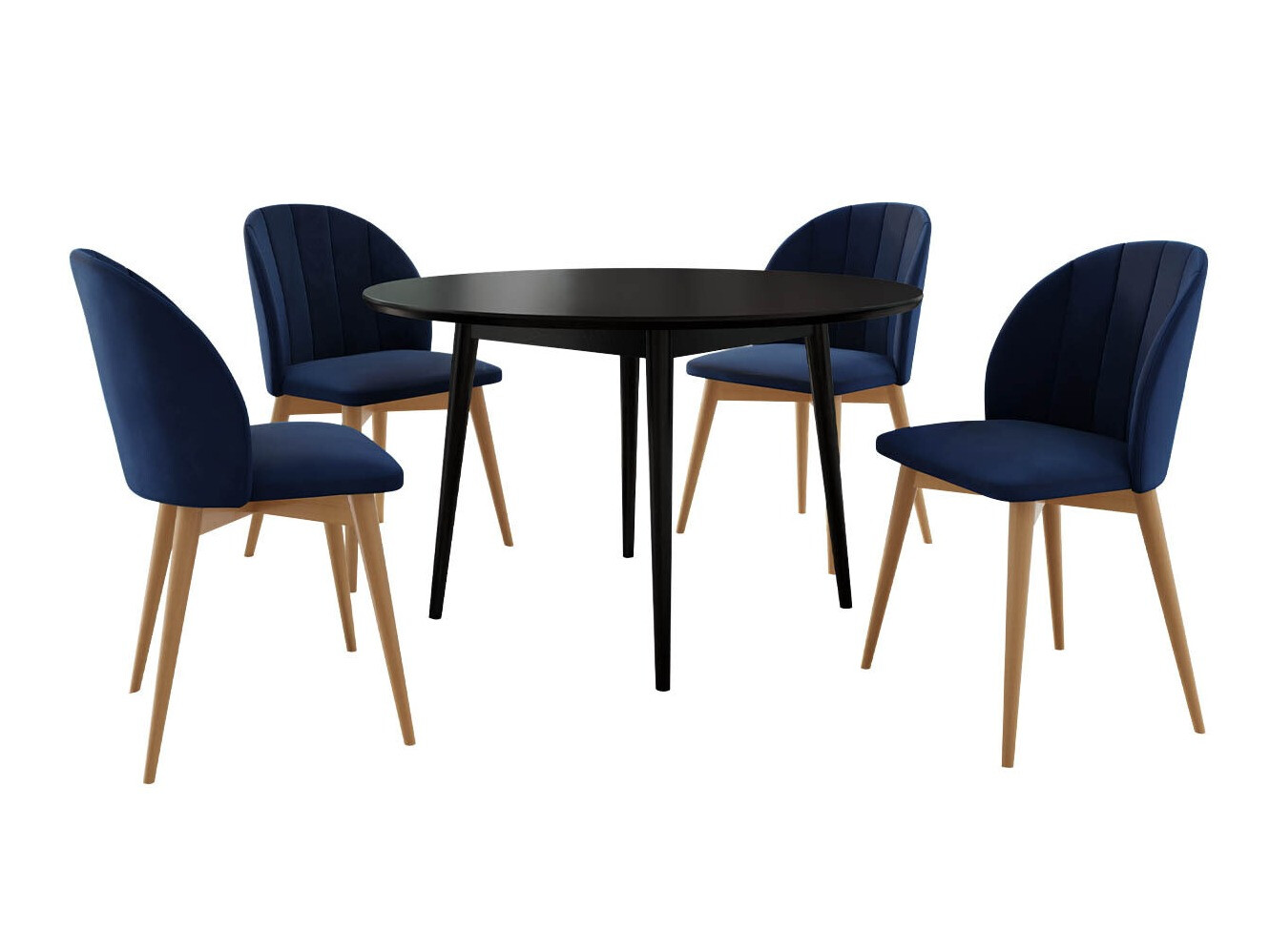 Обеденный гарнитур Racine 127 (Коричневый + Magic Velvet 2216)