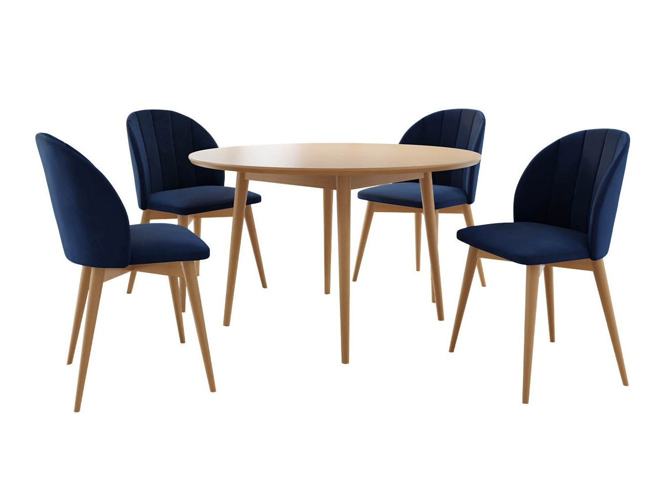 Обеденный гарнитур Racine 127 (Коричневый + Magic Velvet 2216)