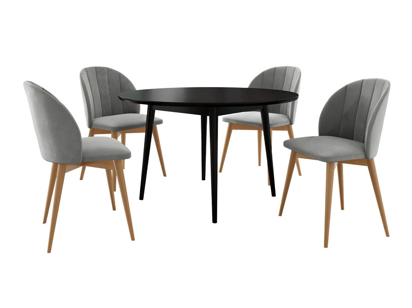 Обеденный гарнитур Racine 127 (Коричневый + Magic Velvet 2217)