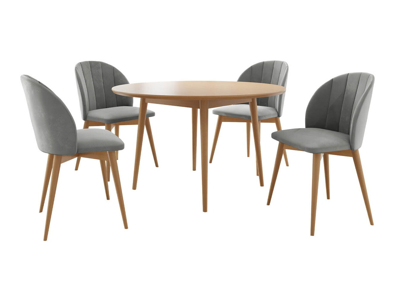 Обеденный гарнитур Racine 127 (Коричневый + Magic Velvet 2217)