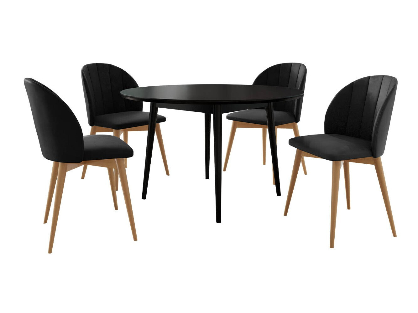 Обеденный гарнитур Racine 127 (Коричневый + Magic Velvet 2219)