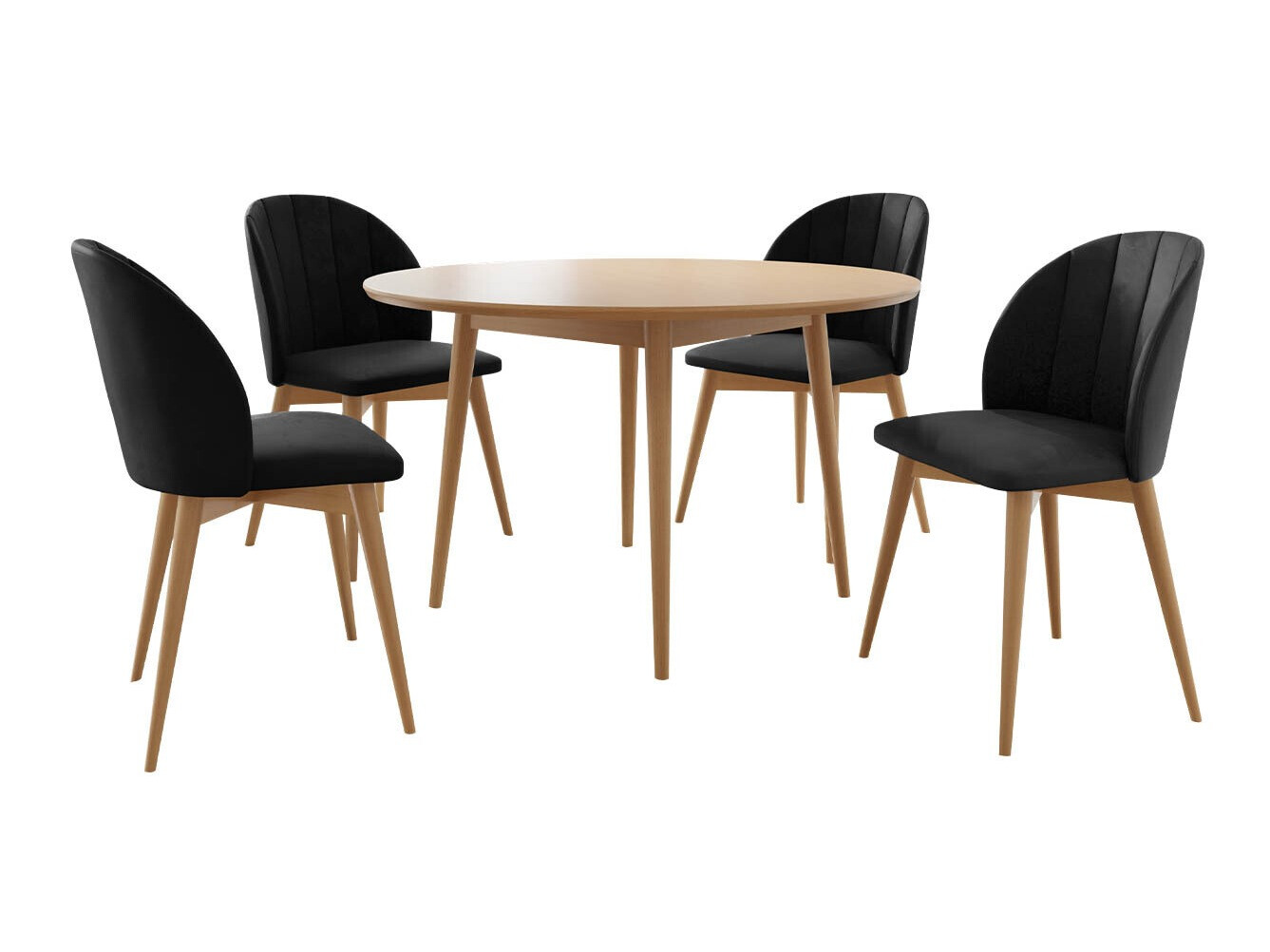 Обеденный гарнитур Racine 127 (Коричневый + Magic Velvet 2219)