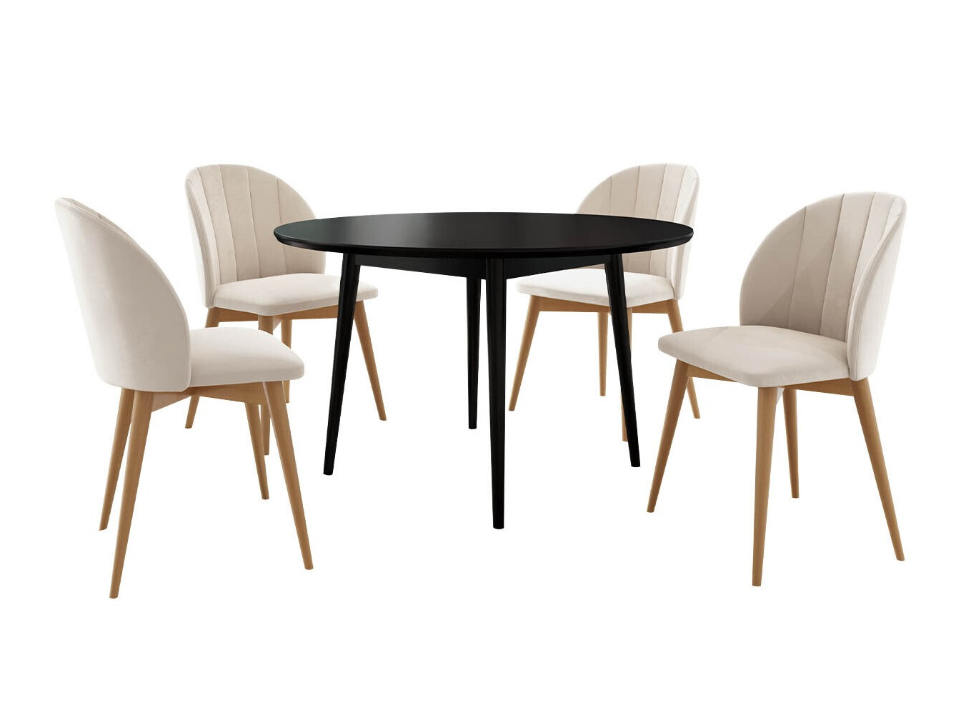 Обеденный гарнитур Racine 127 (Коричневый + Magic Velvet 2250)