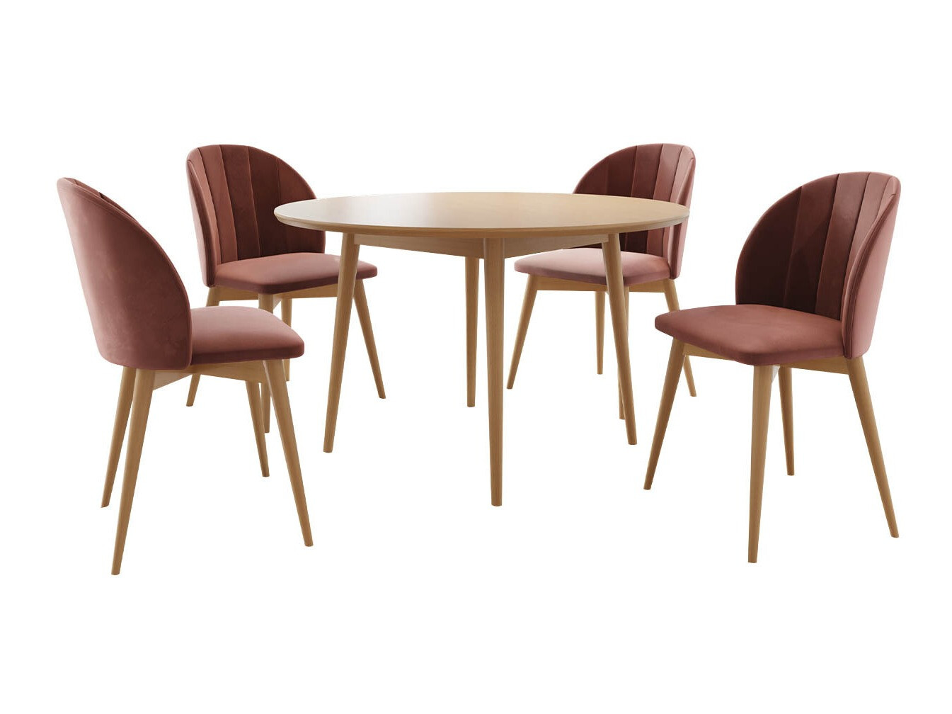 Обеденный гарнитур Racine 127 (Коричневый + Magic Velvet 2258)