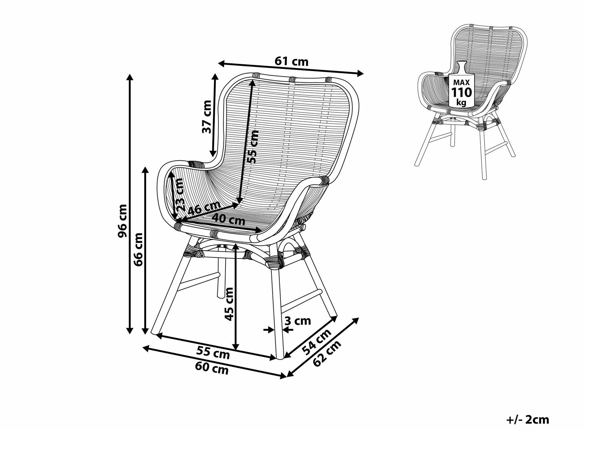Krēsls Berwyn 1544 (Gaiši brūns)