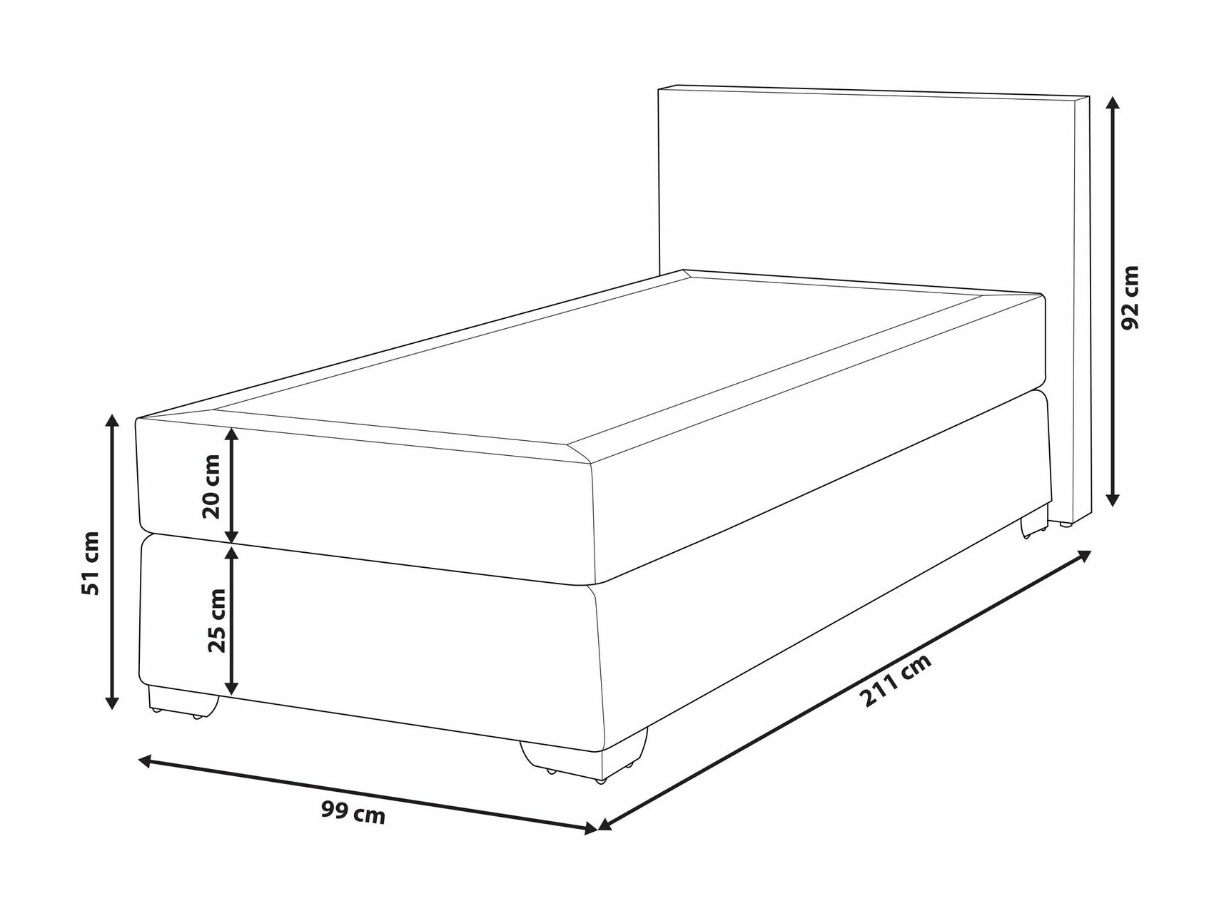 Континентальная кровать Berwyn 1548 (Серый)