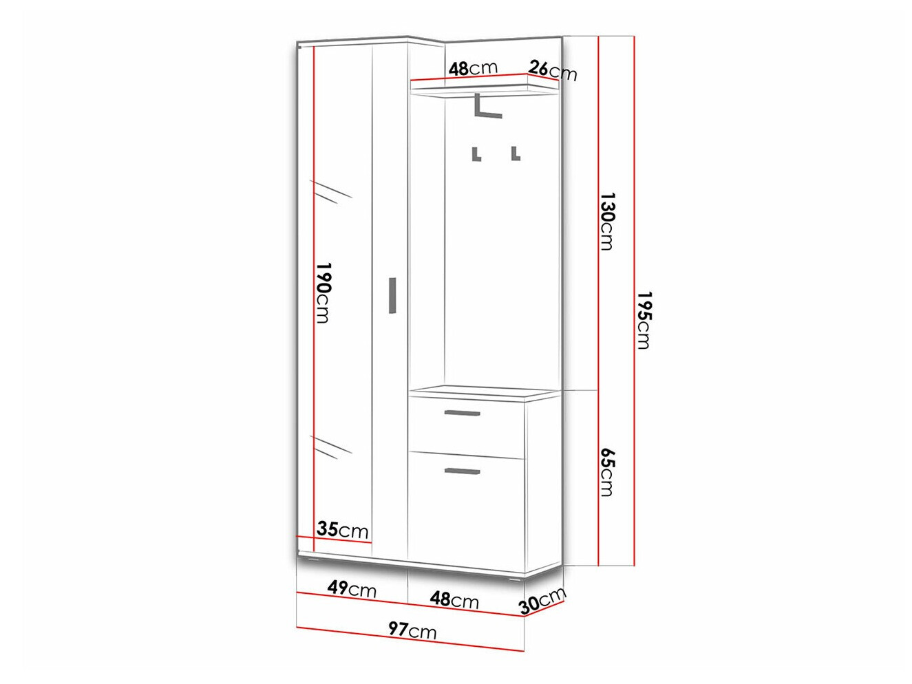 Прихожая Stanton 103 (Artisan дуб + Чёрный)
