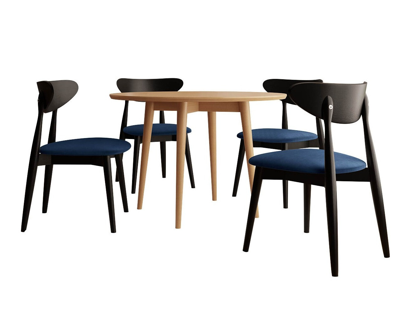 Ēdamistabas komplekts Racine 124 (Melns)